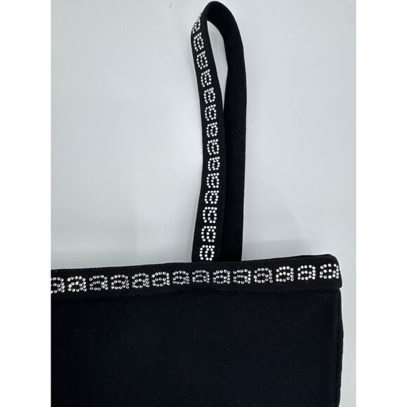 Alexander Wang Black Swarovski Crystal Trim Mini Dress Detachable Straps XS NWT - Picture 8 of 11